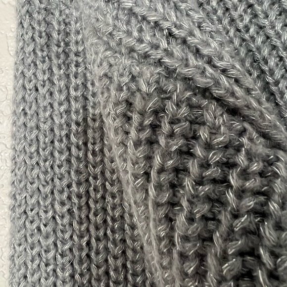 ALFANI Gray Silver Casual Mock neck Pullover Knit Sweater Large - Picture 4 of 6
